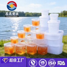 可加热密封带盖食品级一次性餐盒方形塑料桶钓鱼储水麻辣汤打包桶