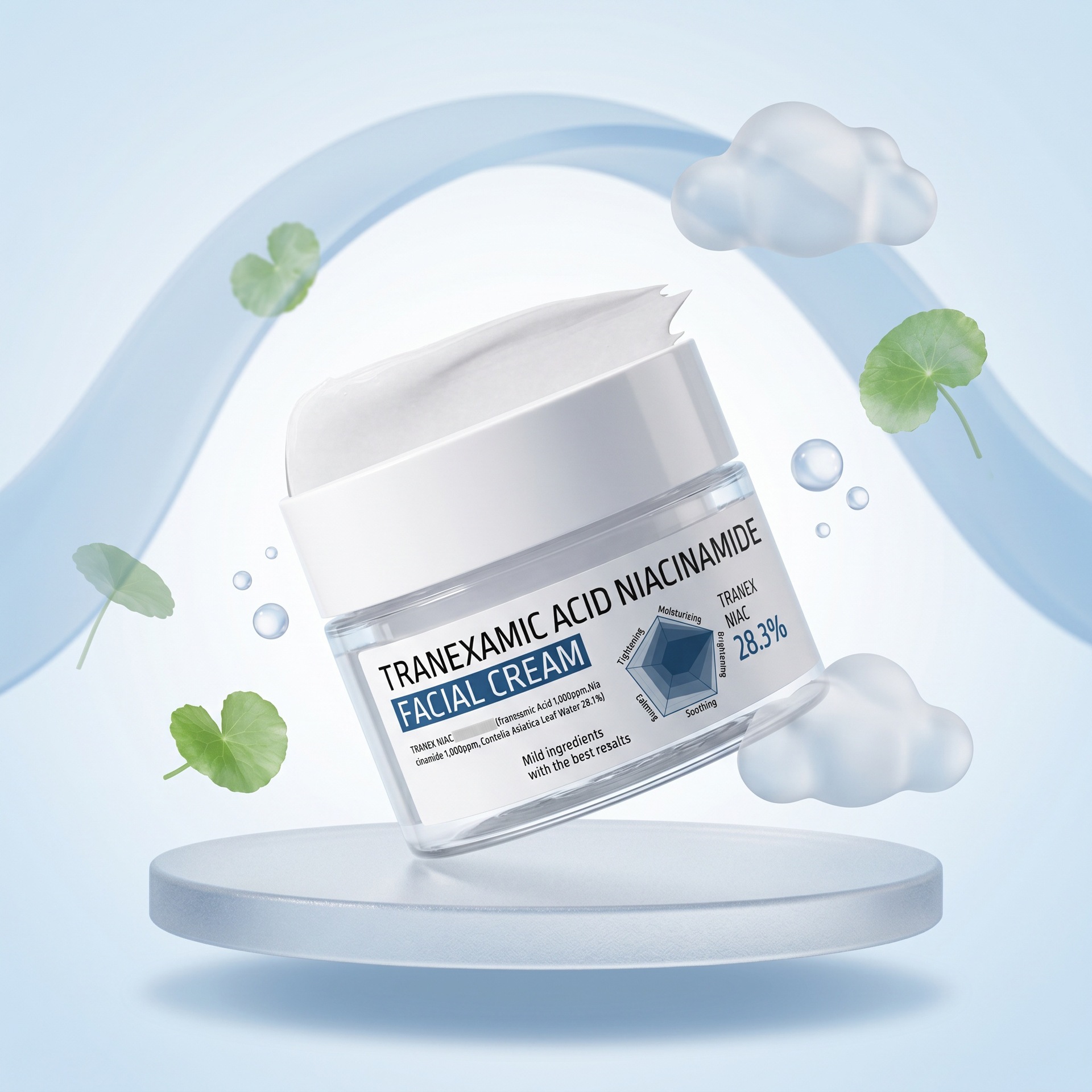 Cross-Border Tk In-Stock Amz New Trend Tranexamic Acid Niacinamide Moisturizing Cream Light