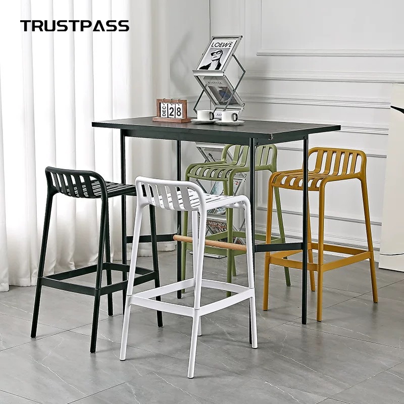 북유럽 간단한 플라스틱 의자 정원 의자 식사 의자 현대 테라스 야외 야외 레저 아마존 폭발