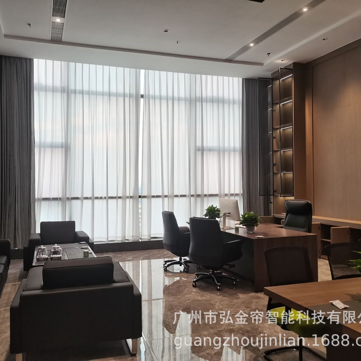 杜亚电动窗帘智能轨道窗帘商用家用支持小爱同学自动遥控控制窗帘