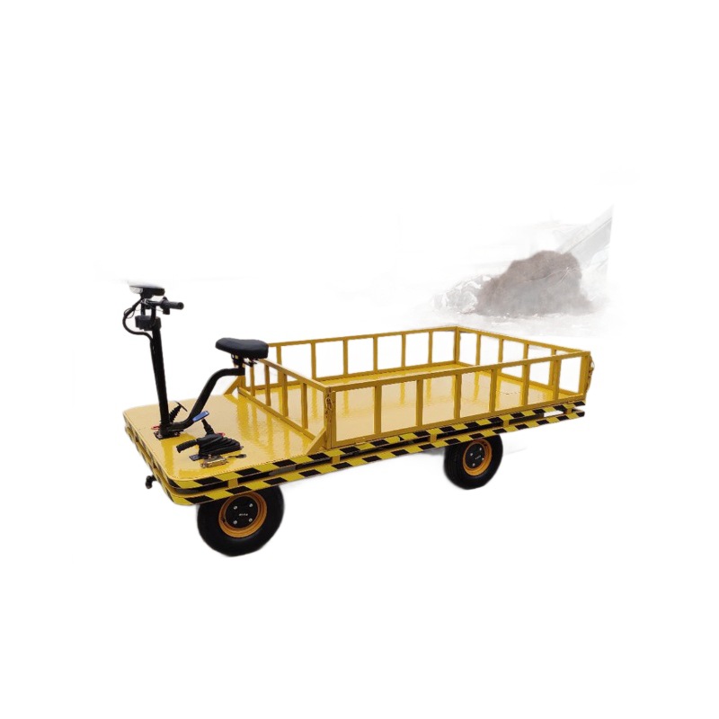 pequeño camión eléctrico de tracción de ladrillos de carretera estrecha tipo vehículo de herramienta de asiento de construcción ferroviaria camión de carga y descarga de placa plana