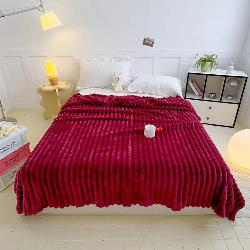 Transfronterizo nuevo Amazon 4 cm de estilo nórdico tira de lana de conejo mantas de peluche aire acondicionado hogar siesta mantas de comercio exterior