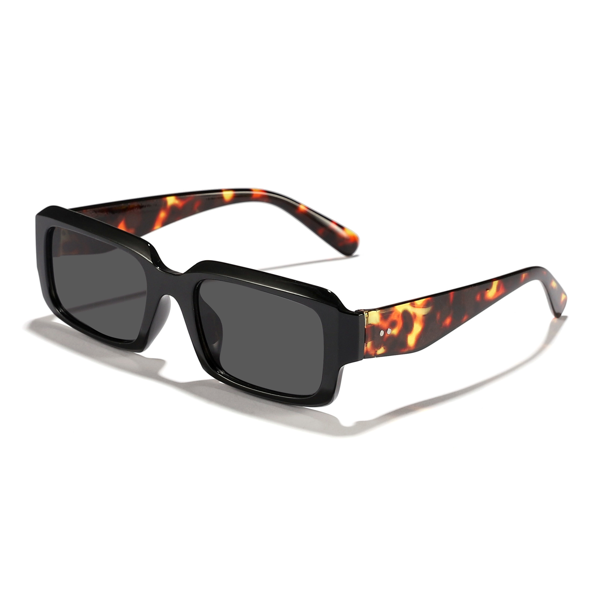 Frame negro té frijol marrón pierna gris rebanada