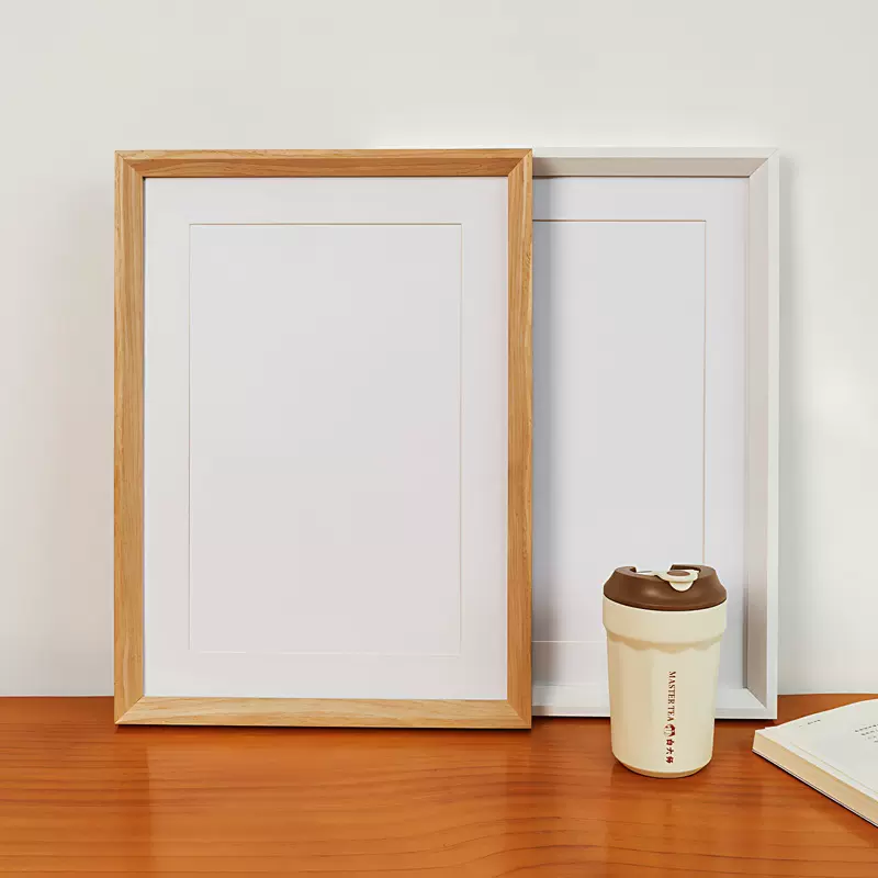 实木相框空框带有机玻璃挂墙画框装裱拼图裱框架a4A3展示4开