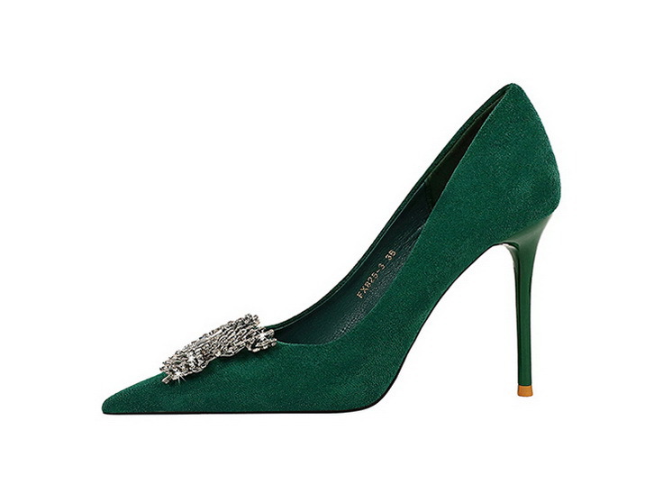 Women's Shoes banquet high heels stiletto women's shoes suede shallow mouth pointed metal butterfly rhinestone single shoes_voghion.com