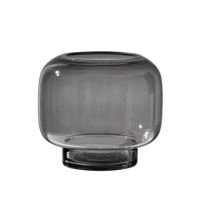 INS estilo redondo gran vientre florero de cristal simple creativo hidropónico florero sala de estar arreglo floral decoración artesanía