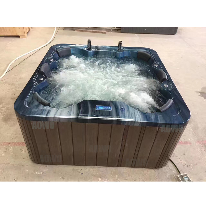 Piscina acrílica impermeable de madera plástico bañera de falda piscina de masaje piscina al aire libre bañera de bañera villa bañera