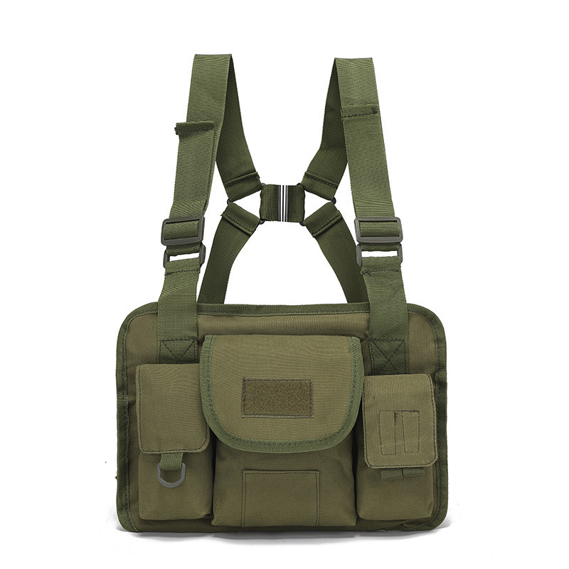 Pecho bolsa de moda deportes al aire libre calle danza bolsa pecho mochila hip hop moda bolsa militar fans impermeable Oxford pecho hebilla mochila