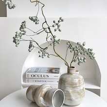 批发马桑果干花花束假花绿植摆件花瓶仿真花装饰侘寂风一件代发