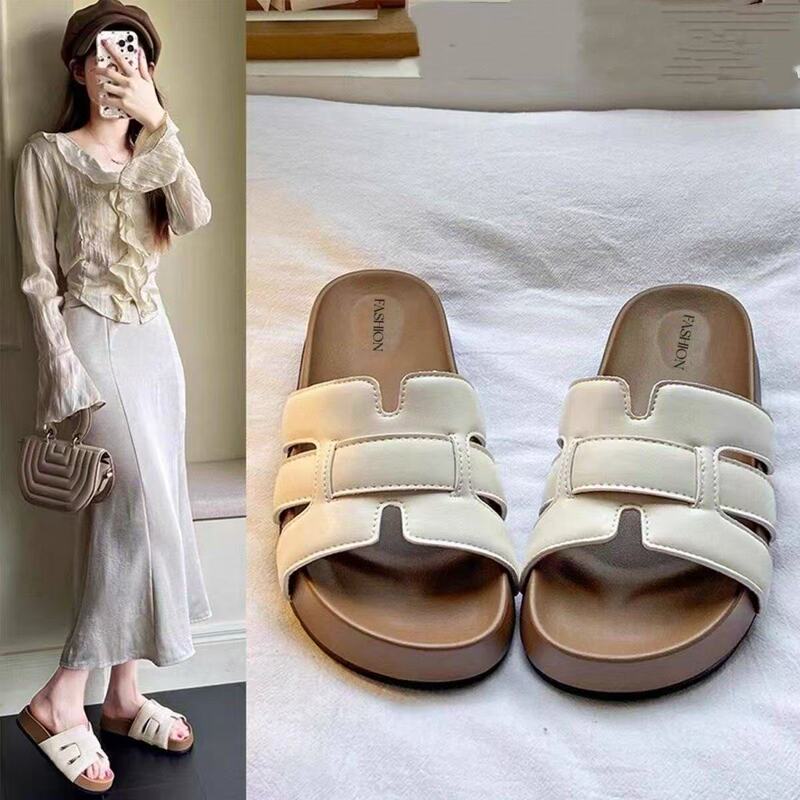 Thick-Soled Slippers for Women, New Summer Fashion Korean Style Versatile Non-Slip Casual Beach Sandals Thick-Soled Slippers for Women, New Summer Fashion Korean Style Versatile Non-Slip Casual Beach Sandals