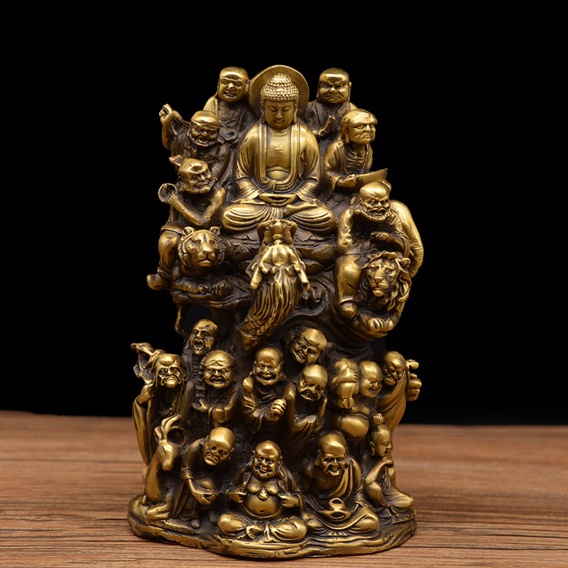 宏达 黄铜 十八罗汉 如来佛像 批发铜器礼品摆件|ms