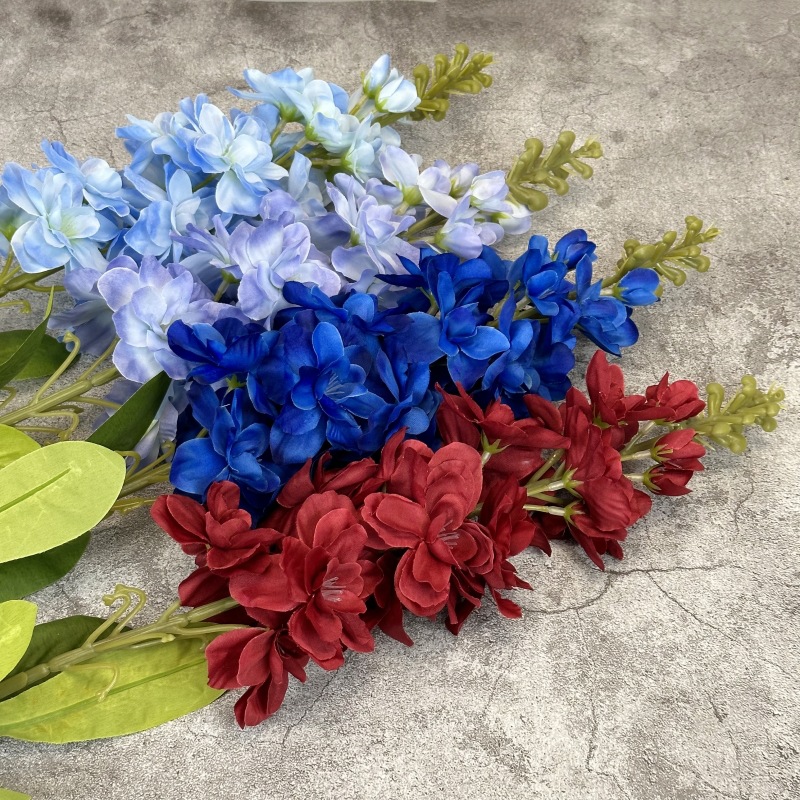 Solo trago volador flor artificial Violeta flor artificial hogar boda flor decorativa Jacinto Flor de seda fábrica al por mayor