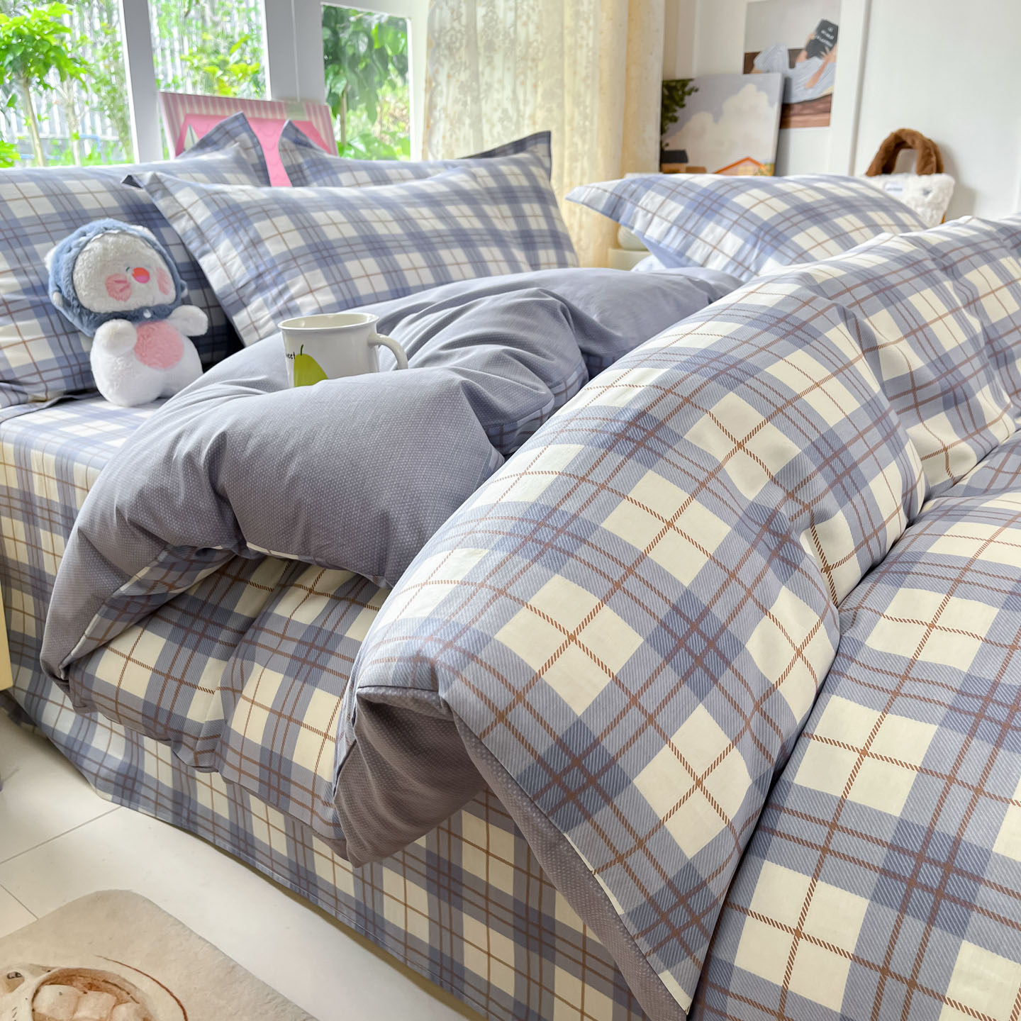 ins cubierta de edredón de algodón 150x200x230 cubierta de edredón de algodón 1m5 conjunto de edredón de cuatro piezas