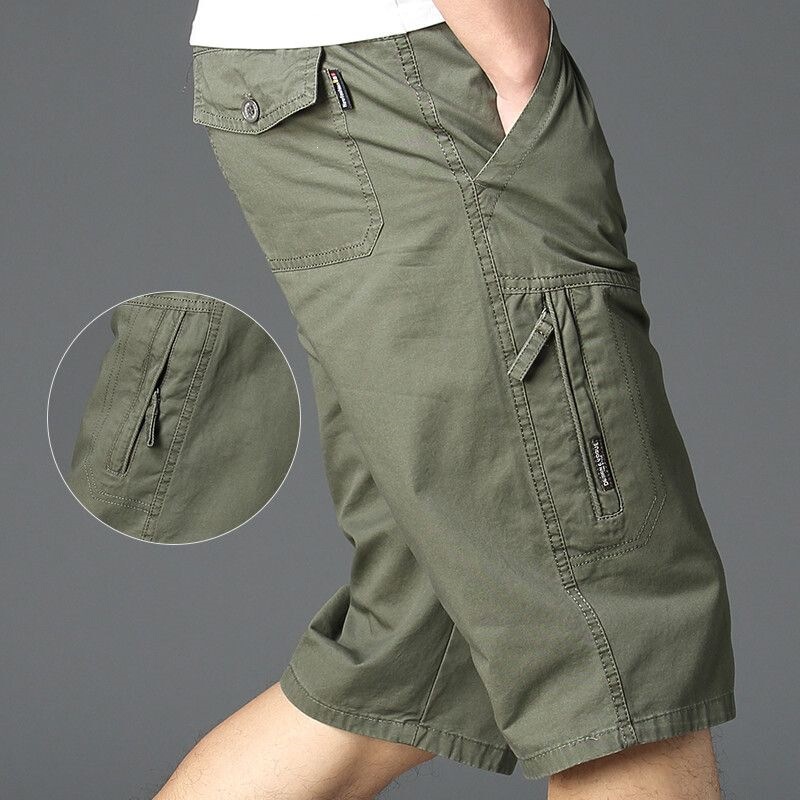 Middle-Aged Men's Loose-Fitting Large-Size Thin Shorts for Outdoor Wear, New Summer Style Pure Cotton Sports Pants for Middle-Aged and Elderly People