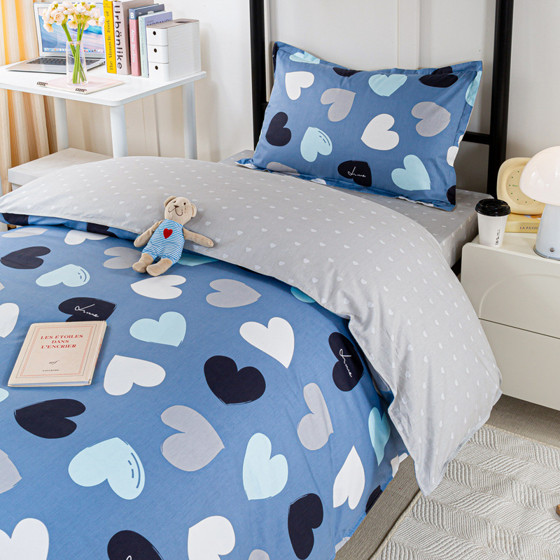 Nuevo conjunto de tres piezas de algodón para estudiantes dormitorios de seis piezas de algodón para estudiantes dormitorios de cama al por mayor