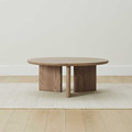 北欧客厅实木圆形茶几现代简约几何小户型日式飘窗桌白蜡木茶台桌