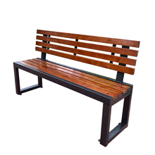 户外长椅防腐木公园休息靠背椅室外广场小区长座椅实木长条椅休闲