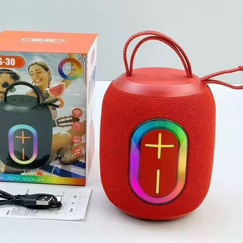 新款户外骑行蓝牙音箱便携式车载大功率低音炮家用氛围灯迷你音响|undefined