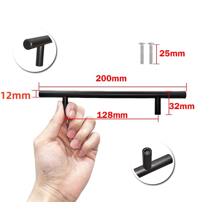 Ручка мебельная DASF A17 PLUS 128мм, черный