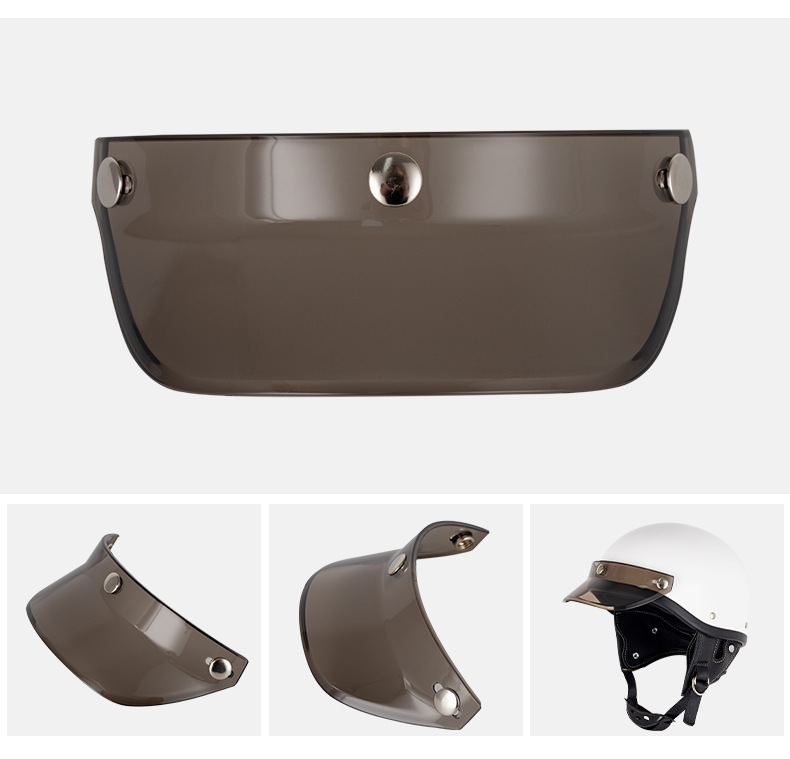Motorcycle Helmet Brim Motorcycle Retro Helmet Three-Button Sun Visor Prince Helmet Flying Helmet Brim My01