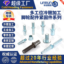 定制脚轮配件非标冷镦加工卡簧插杆脚轮螺杆万向轮配件横芯轴螺栓