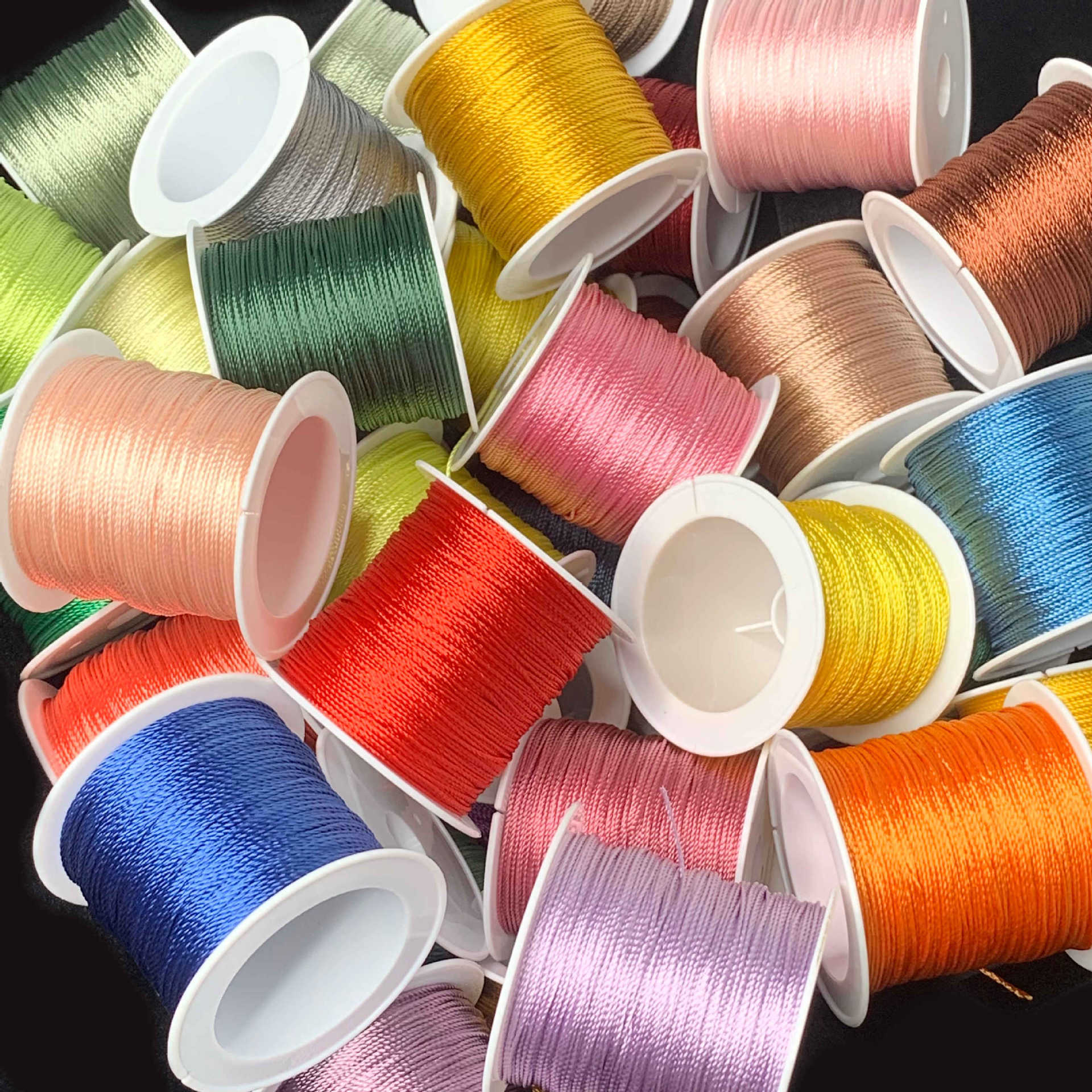 12 hilos de alambre trenzado hilo rojo hilo de color Morandi cuerda trenzada collar cuerda cuerda trenzada a mano material de bricolaje