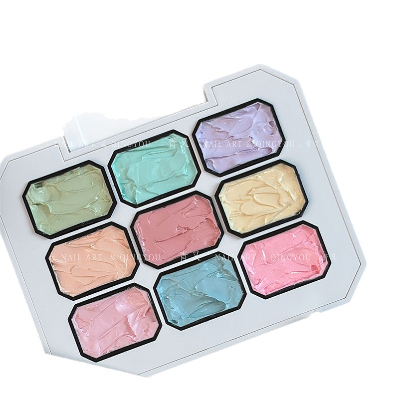 El nuevo pegamento de esmalte de uñas Paipai de celebridades de Internet, Jiugongge, sin lavado, dulce viento de la noche de verano, pegamento para pintura al óleo, color pintado, herramientas de pegamento al por mayor