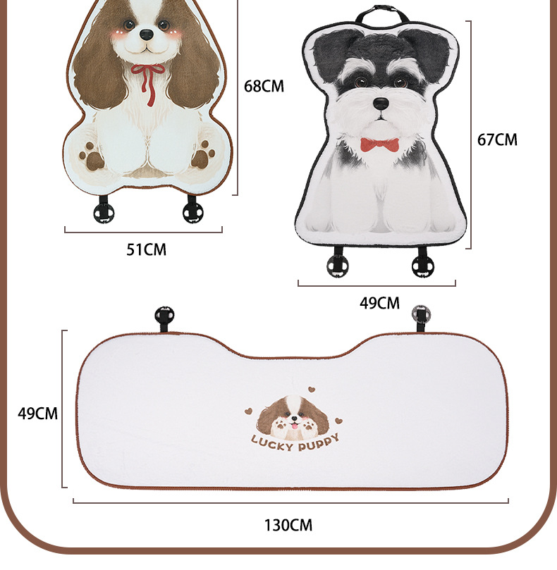Winter plush car seat cushion, cartoon cute single-piece car seat pad, universal warm and thickened car seat cover