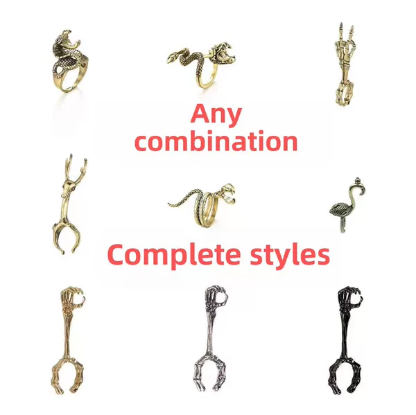 Creative Xianglong Cigarette Holder Ring Metal Cigarette Clip Snake Smoking Ring Cigarette Clip Medusa