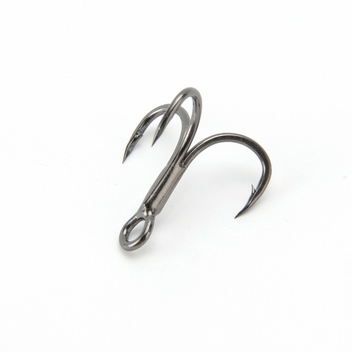 Luya 4 times strengthened three-hook blood groove hook anti-corrosion black nickel barb sharp fake bait hook fresh seawater fish hook batch