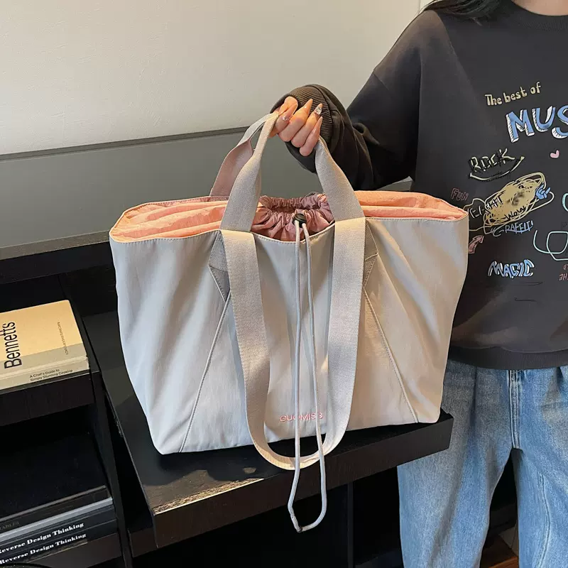 抽绳简约健身训练袋轻便透气手提旅行包女韩版通勤百搭瑜伽运动包