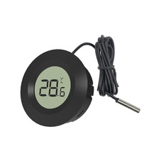 圆形嵌入式电子温度计 水族数显温度表 迷你爬宠温度计电子温度计