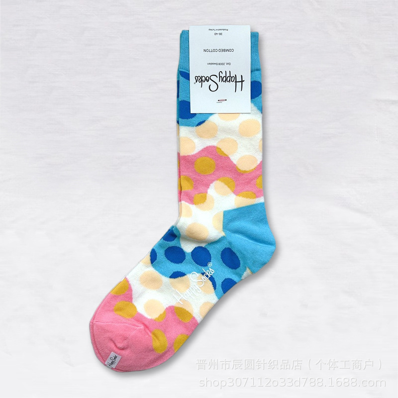 happysocks suecos calcetines de moda damas in-mode versátil animación calcetines de algodón de cintura alta al por mayor