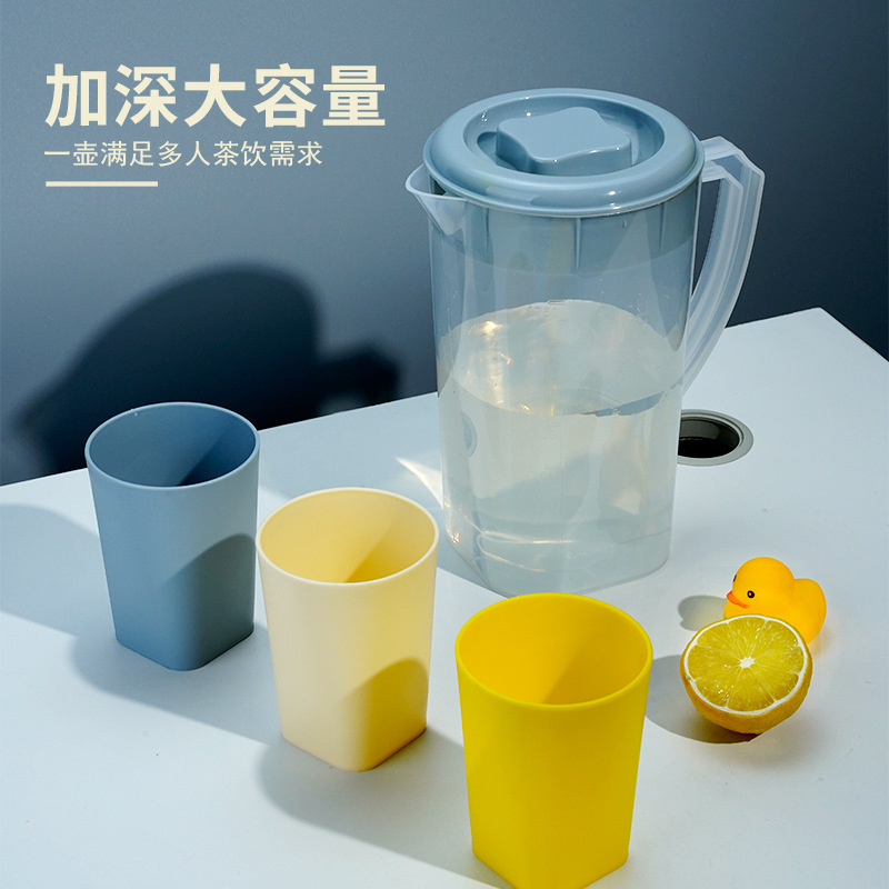 跨境塑料冷水壶耐热耐高温大容量凉水壶果汁扎壶高颜值凉水杯家用|undefined