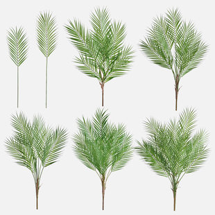Interior artificial plant, artificial leaves