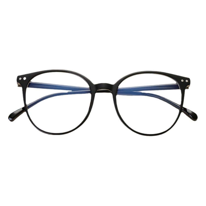 New Style Artistic Round Frame Anti-Blue Light Glasses for Women, Cross-Border Trendy Retro Prescription Eyeglass Frames Wholesale