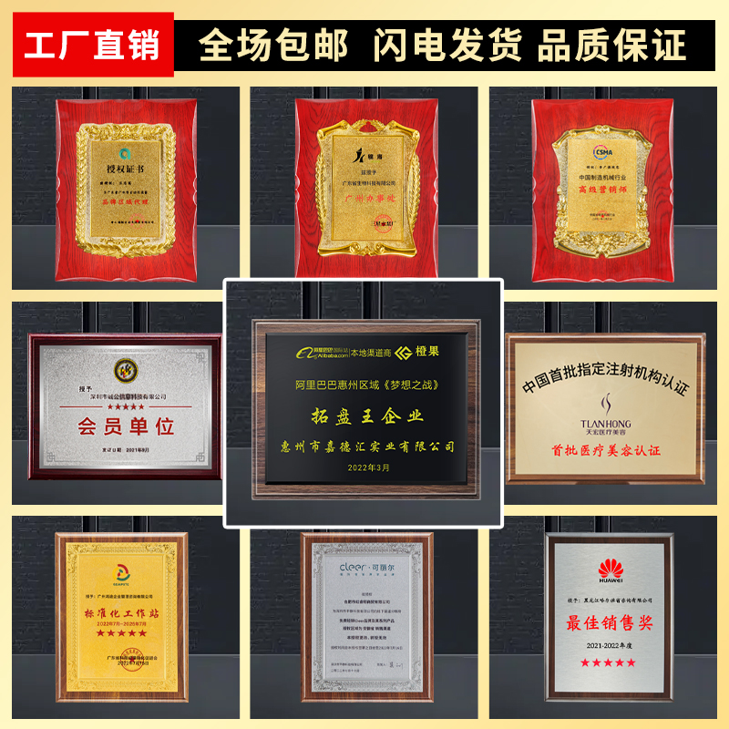 Medalla de madera, placa de franquicia de madera sólida de nuez, agente autorizado, placa de autorización de lámina de oro, medalla de bronce conmemorativa de retiro de honor