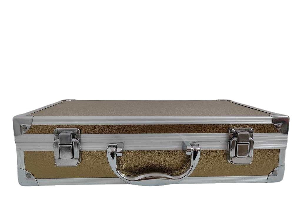 Venta al por mayor de aleación de aluminio Caja de Herramientas portátil caja de piezas archivo caja de dinero modelo de avión caja de almacenamiento caja de presentación maquillaje