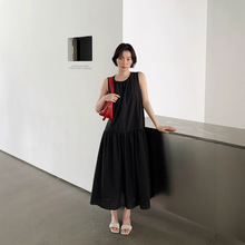 爱与南希十三行2025夏法式无袖气质收腰显瘦度假风连衣裙女22372