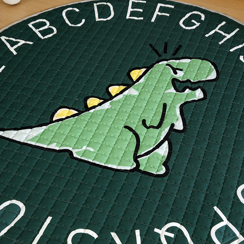 Cross-Border Ins Style Cotton Toy Invisible Storage Floor Mat Round Children's Non-Slip Cartoon Mat Game Mat Available for Wholesale