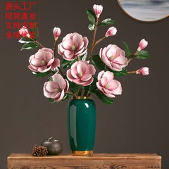 ハイエンドのマグノリアの花、造花、リビングルームのテーブル装飾、プラスチックドライフラワー、造花、フラワーアレンジメント