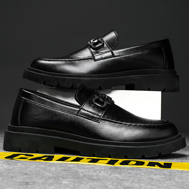 Otoño nuevo retro británico negocios zapatos de cuero suave inferior cómodo pelo estilista zapatos de moda transpirable punta redonda zapatos casuales de los hombres image 5