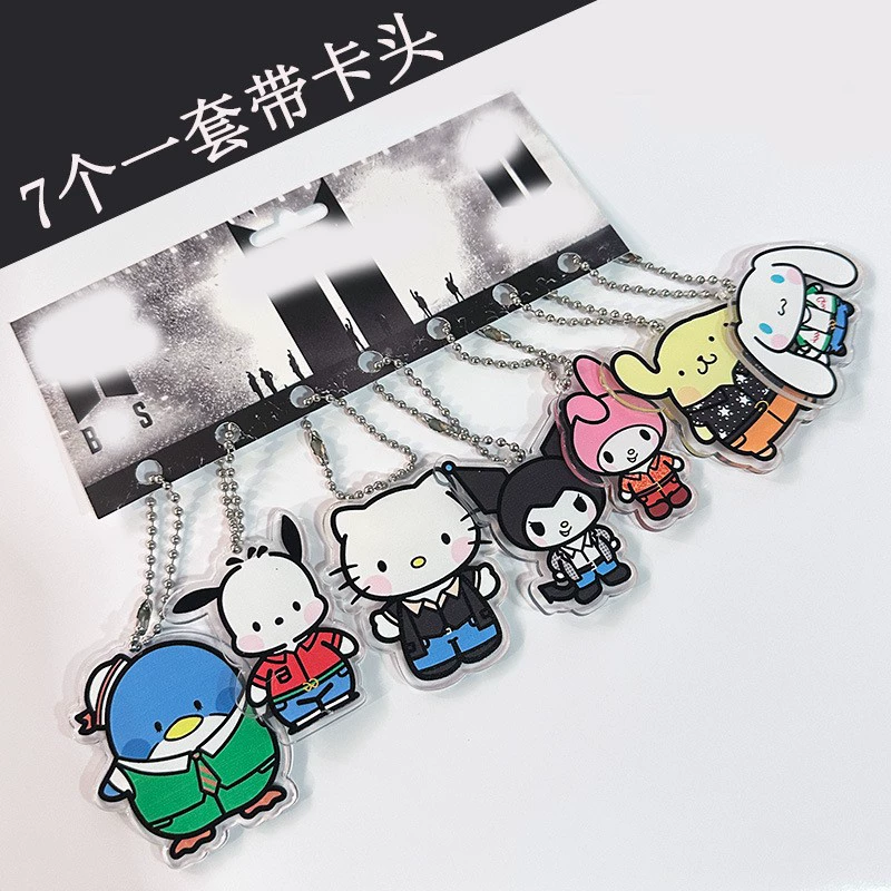Акриловый брелок BTS × Sanrio JK и V