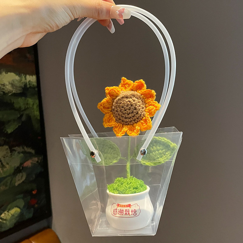 教师节礼物向日葵花朵抱抱桶花束diy手工材料编织摆件送老师礼品|undefined
