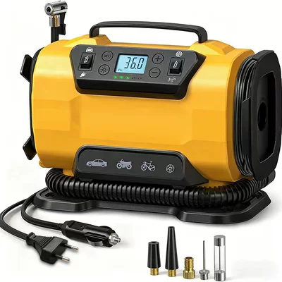 Ac/Dc Car Air Pump Dual Power Supply 110-230V Ac 12V Dc Air Pump for Vehicle Use (Hava nasosu) - european-regulations
