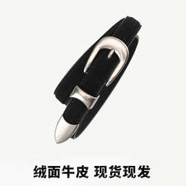 2025新款女士针扣皮带真皮细腰带配西裤韩版简约休闲百搭牛仔裤带