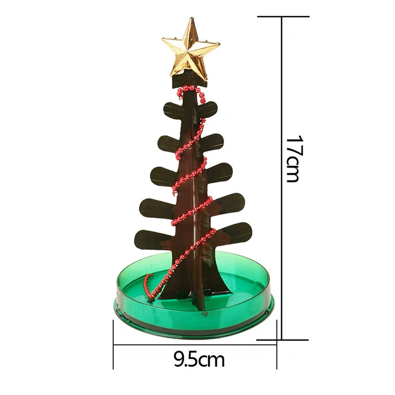 Magic crystallizing Christmas tree, colorful tabletop decor, water‑activated bloom, large size