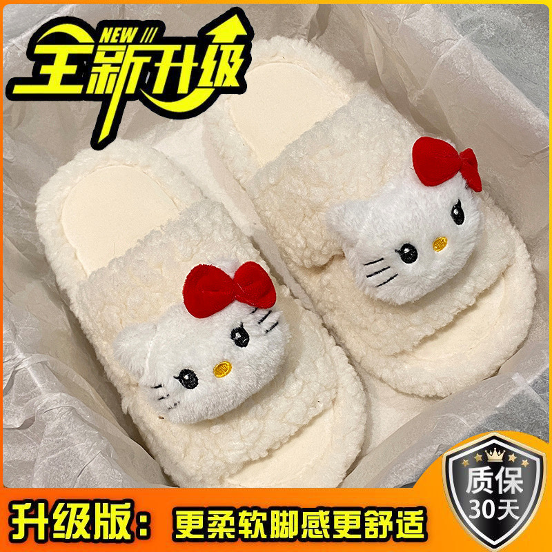 冬季时尚高档外穿舒适软底毛毛棉拖鞋室内居家耐穿休闲甜蜜女款鞋|undefined