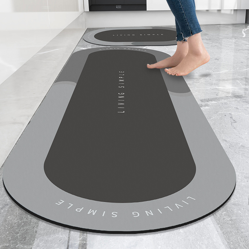 New Technology Diatom Mud Cushion Absorbent Kitchen Floor Stepping Mat Bathroom Door Bathroom Non-slip Carpet Household