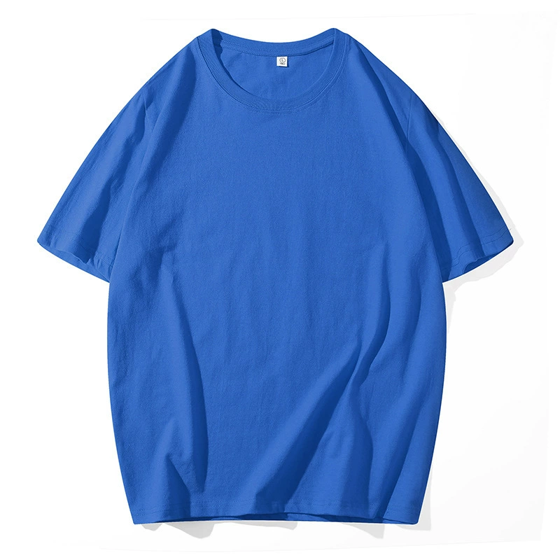 Весна и лето с короткими рукавами 190 г футболки пара с короткими рукавами пустые светлые версии сплошной цветной футболки класса одежды оптом заводская световая доска низкая цена
